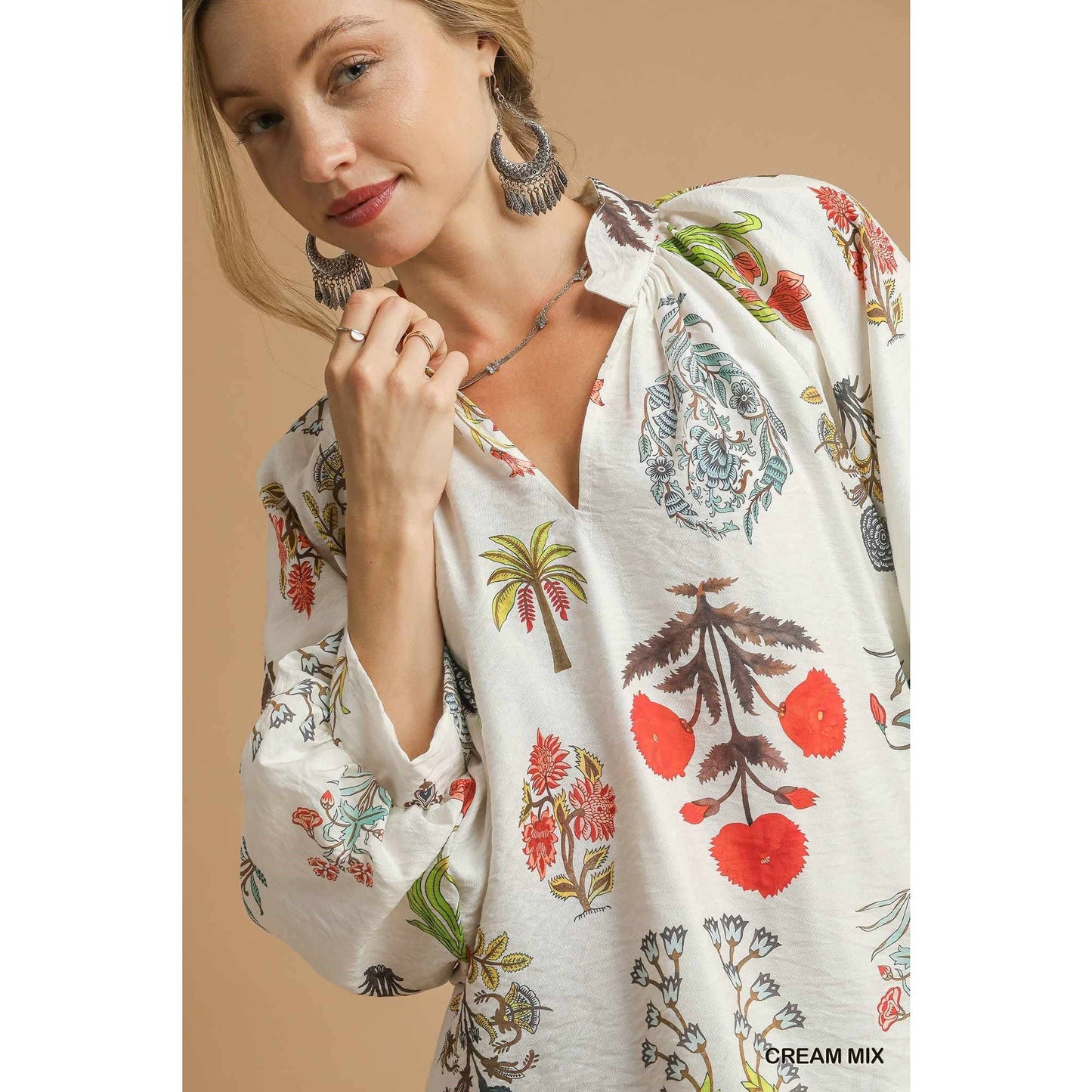 Ivory Drift Floral Top