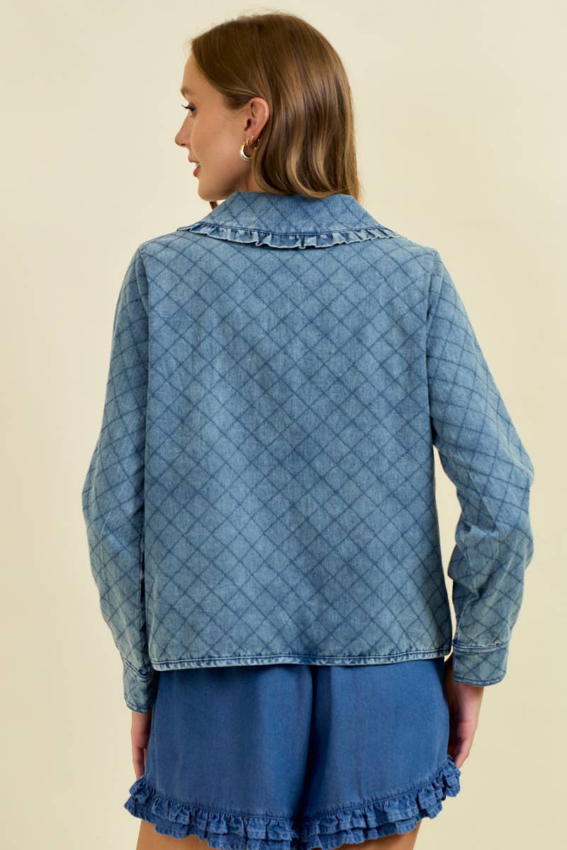 COASTAL QUILTED DENIM JACKET