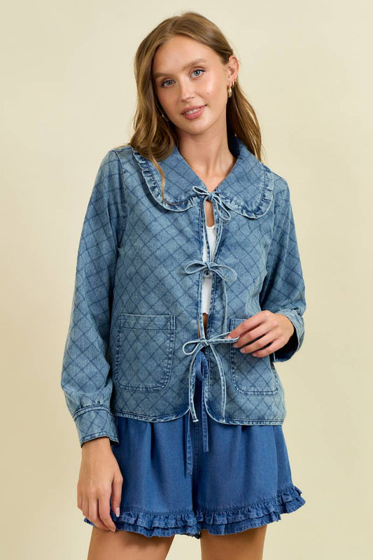 COASTAL QUILTED DENIM JACKET