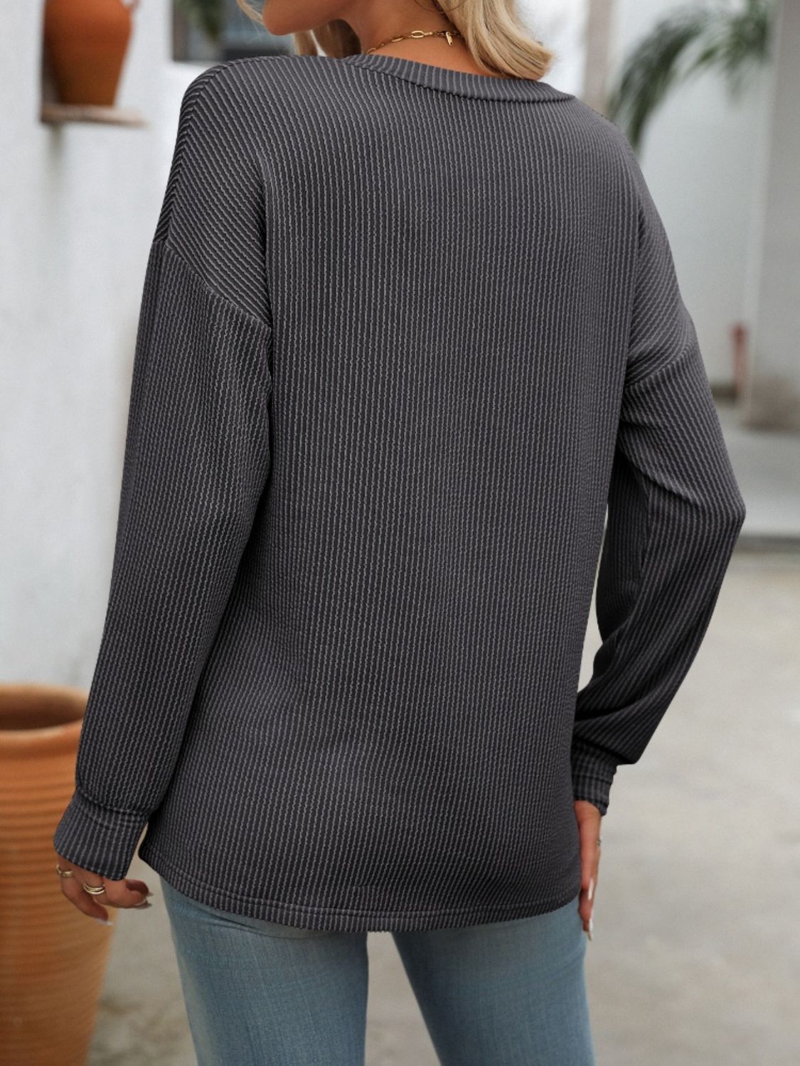 V-Neck Long Sleeve