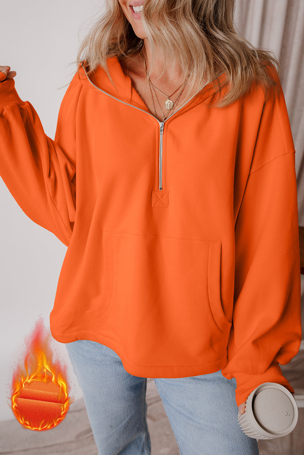 Fleece Lined Half Zip Pullover *Multiple Colors* RTS