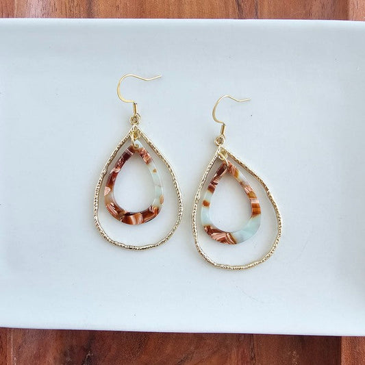 Savannah Earrings -Gold dangle  statement earrings