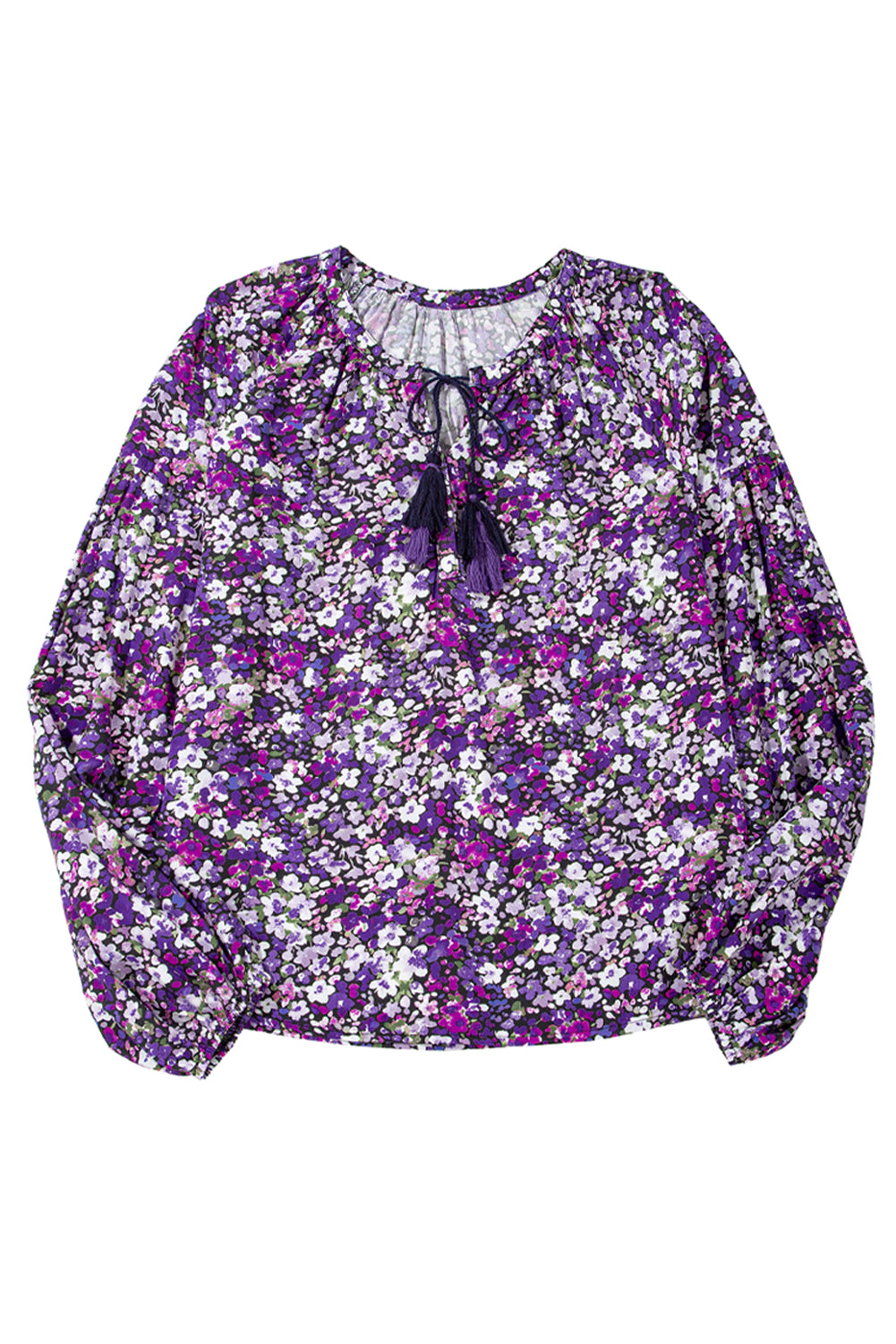 Purple Boho Ditsy Floral Split