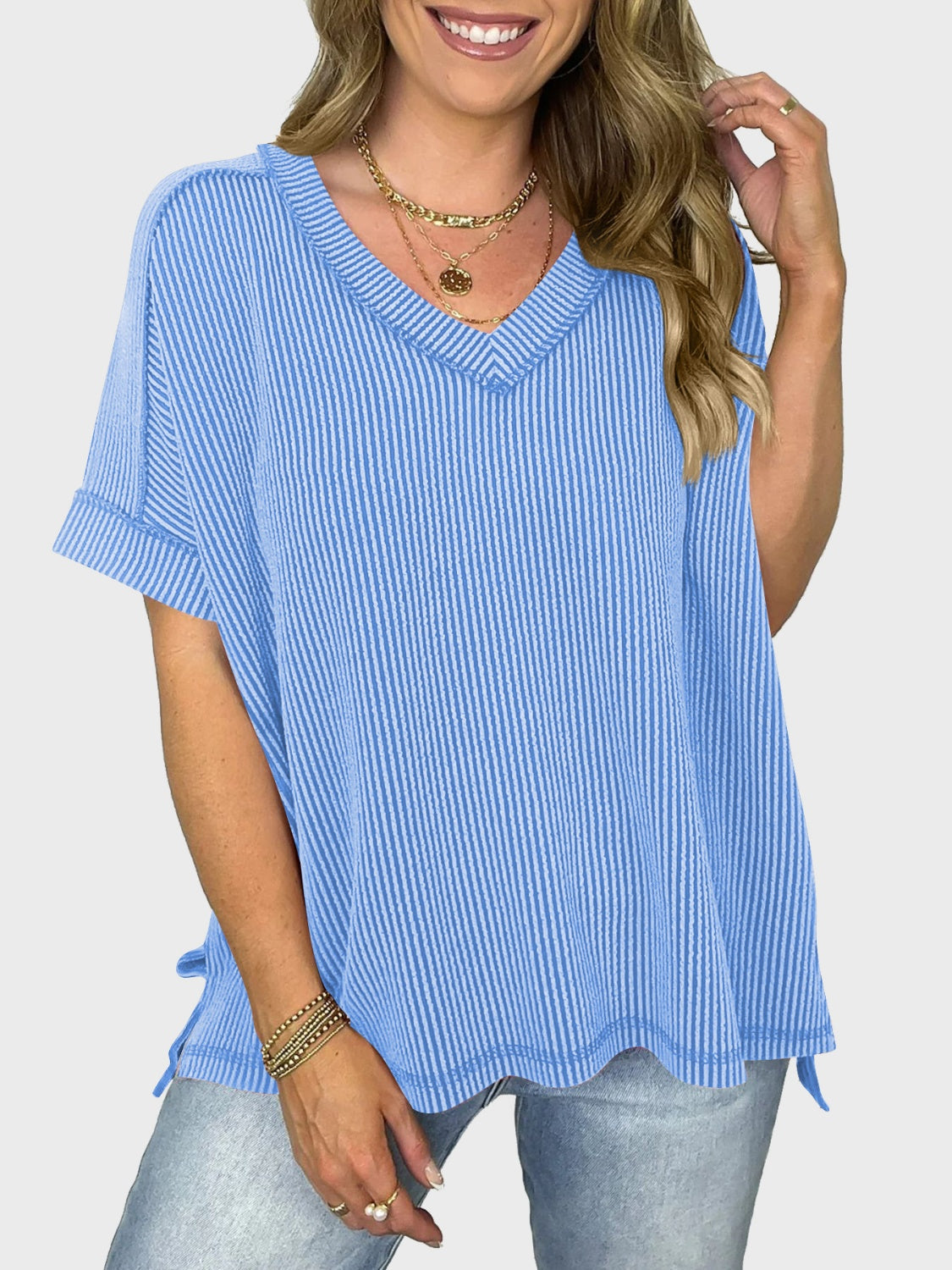 V-Neck Half Sleeve T-Shirt