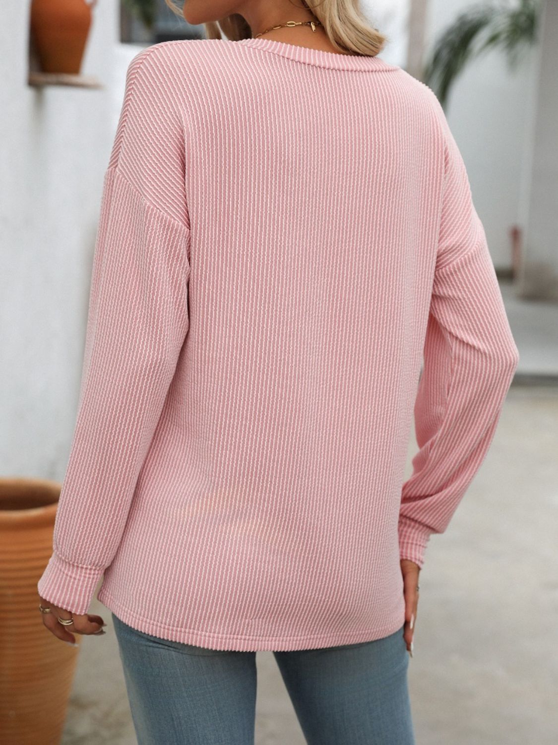 V-Neck Long Sleeve