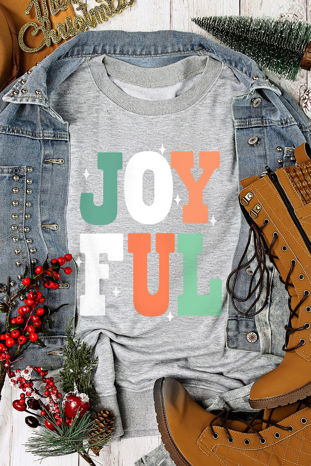 Gray JOYFUL Christmas