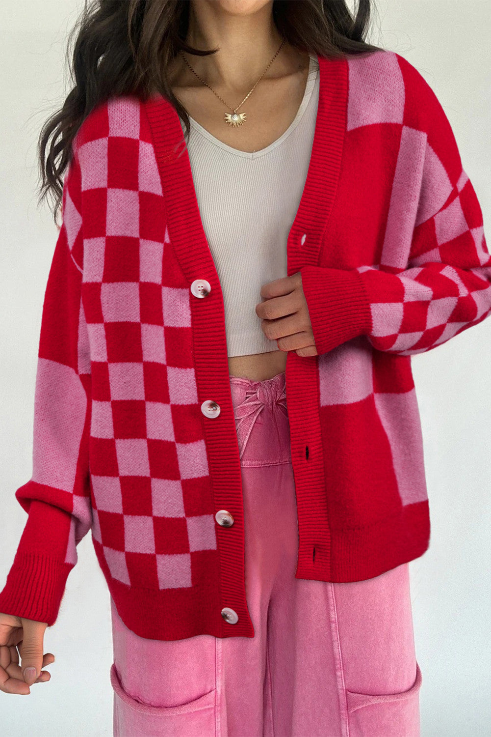 Red Mixed Cardigan RTS