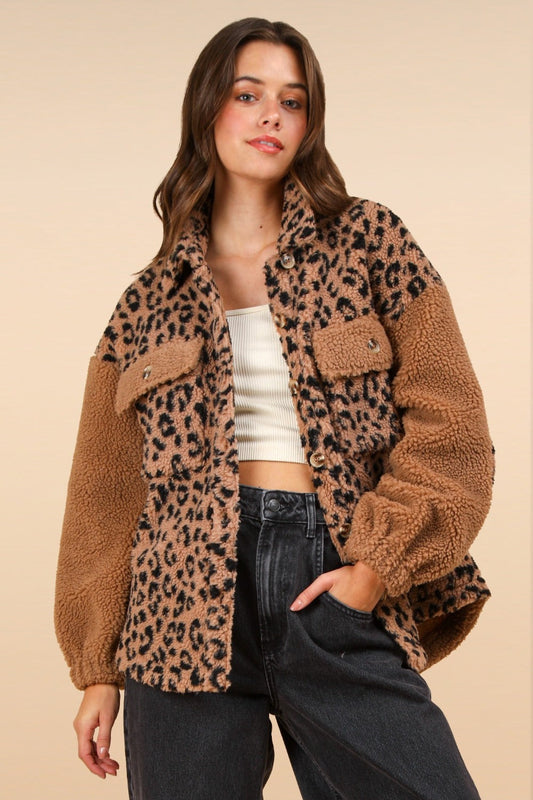 Fuzzy Leopard Button