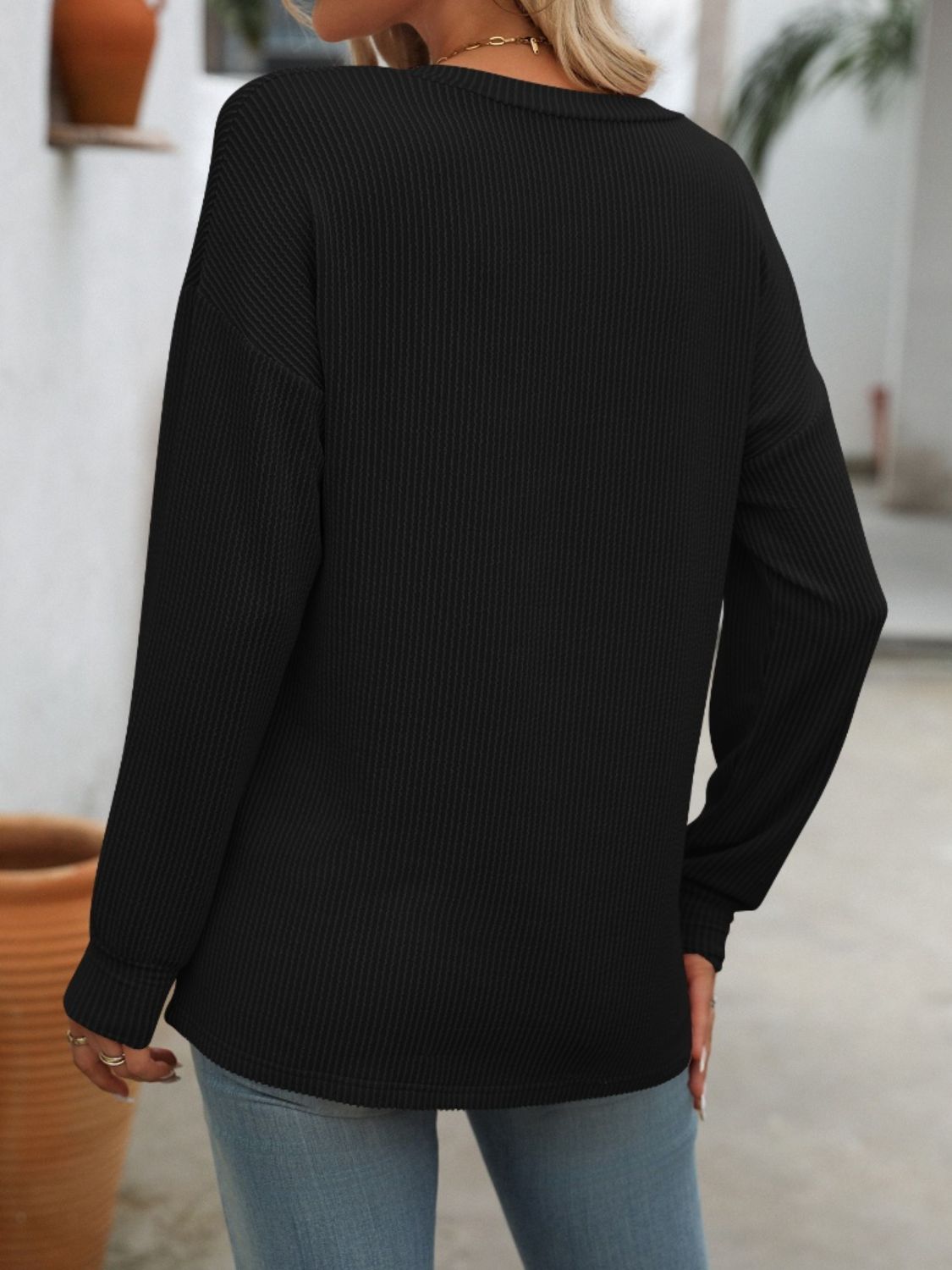 V-Neck Long Sleeve