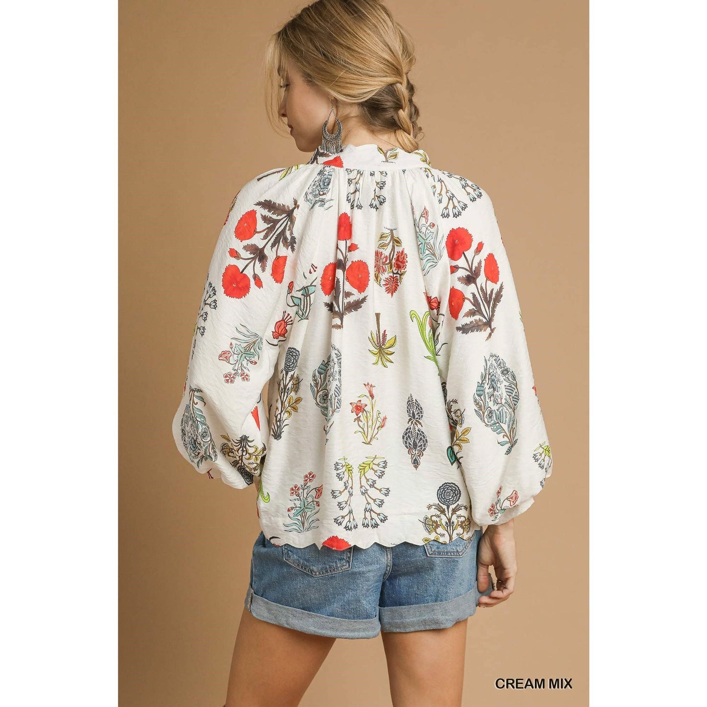 Ivory Drift Floral Top
