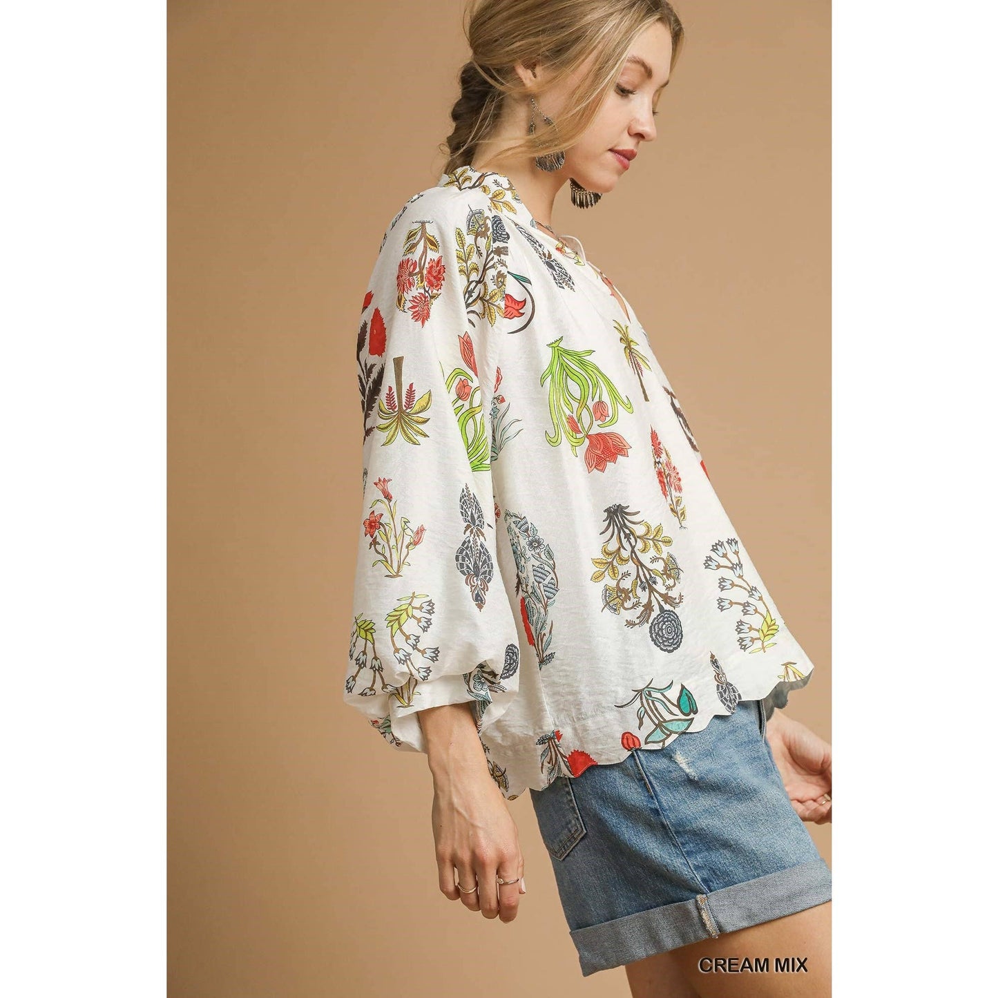Ivory Drift Floral Top