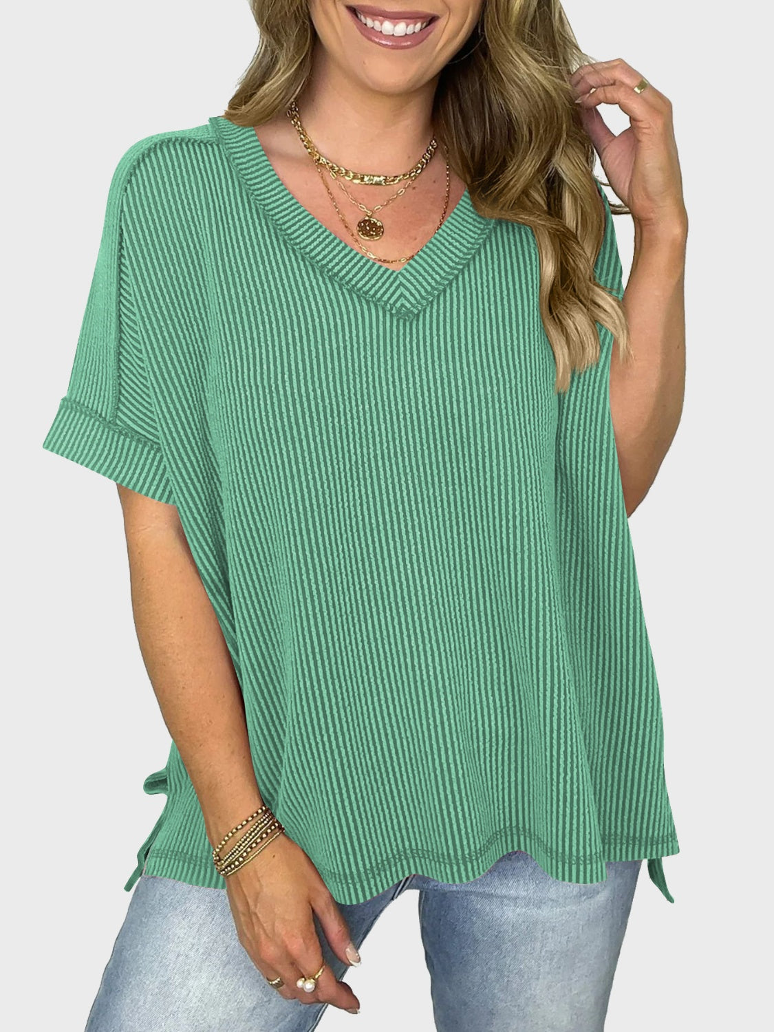 V-Neck Half Sleeve T-Shirt