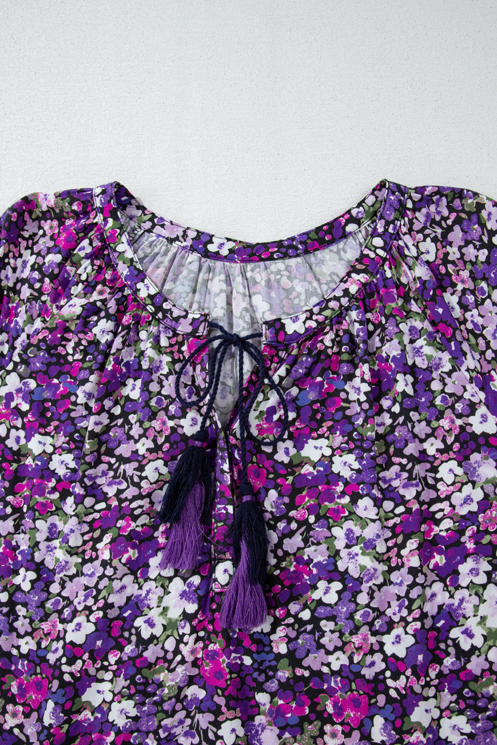 Purple Boho Ditsy Floral Split