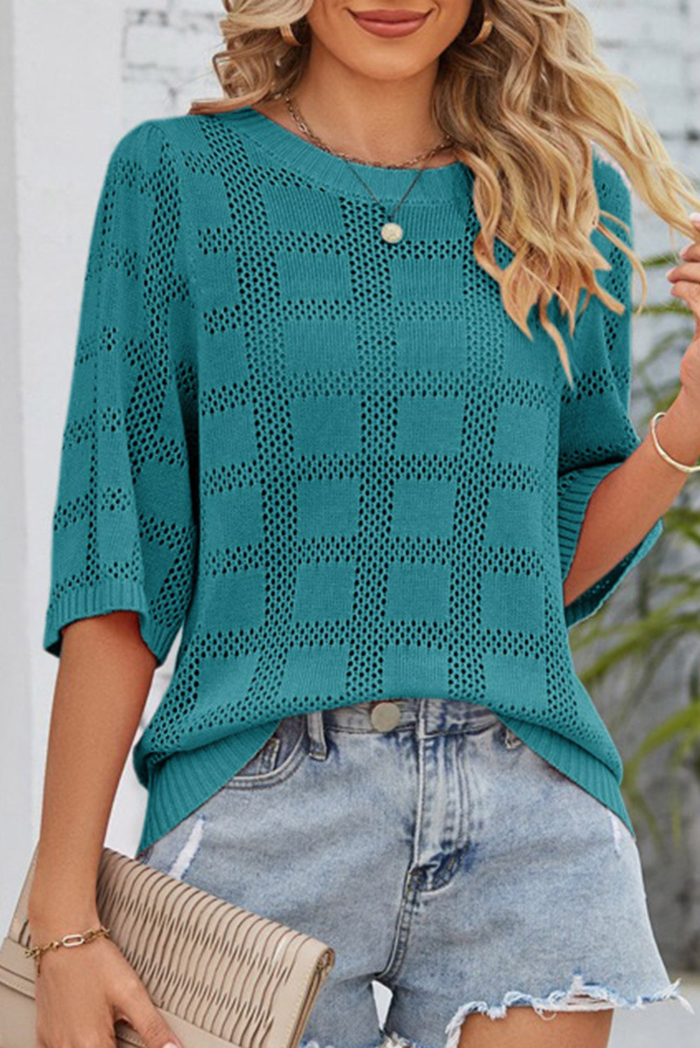 Crochet Knit Sweater RTS